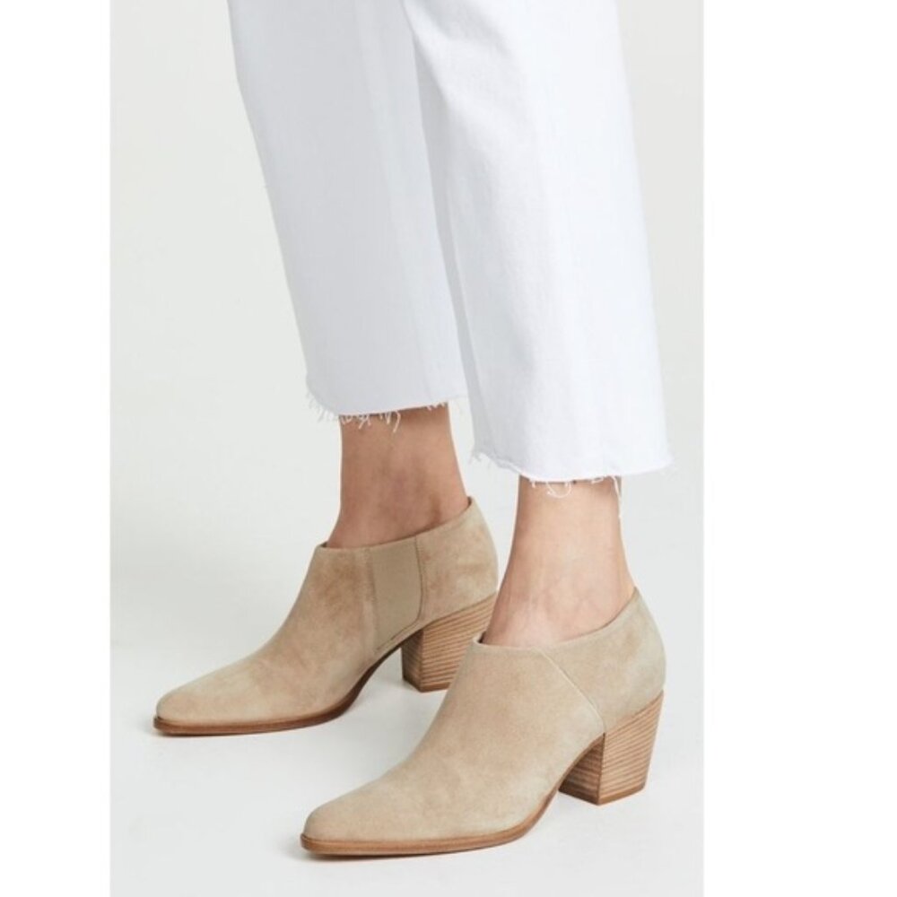 Vince Hamilton Clay Suede Low Rise Ankle Boots